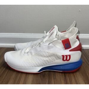WILSON Men's KAOS Rapide SFT 2024 Tennis Pickleball White Shoes Sz 11.5